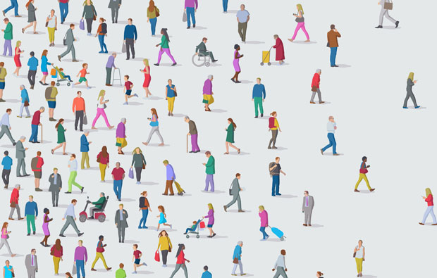 an illustration of a crowd of people