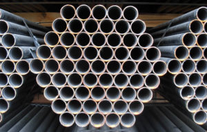 Pipes stacked together, seen from the end looks like a honeycomb shape.