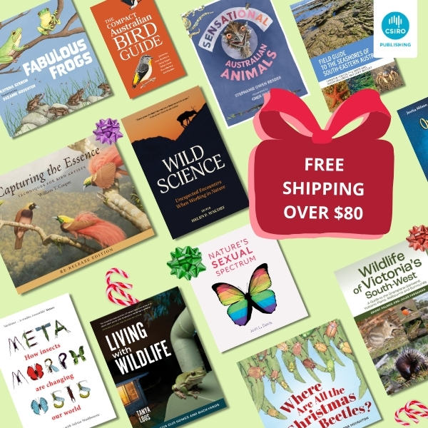 CSIRO Publishing books gift campaign ad. Free shipping over $80!